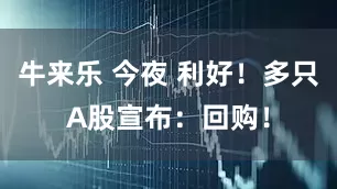 牛来乐 今夜 利好！多只A股宣布：回购！